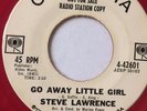 RARE POP ROCK PROMO 45/ STEVE LAWRENCE 