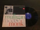 Gerry Mulligan Thelonious Monk LP Mulligan Meets Monk RIVERSIDE mono VG+