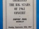 Cliff Richard Adam Faith Billy Fury Original NME BigStars Programme Wembley 1961
