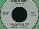 JIMMIE GRESHAM The Price Is Too Much to Pay / Be Prepared 45rpm Barbary Coast