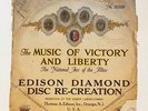 EDISON DIAMOND DISC 78RPM SLEEVE Music Of Victory & Liberty (WW1)