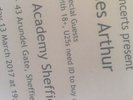 3 Standing Tickets, James Arthur At Sheffield O2 Academy