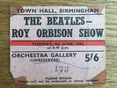 Original BEATLES & ROY ORBISON Concert Ticket 1963