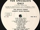 V/A The World's Rarest Country Blues Records LP Geechie Wiley Skip James Limited