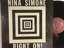 NINA SIMONE Right On  LP Roker Records VG to VG+ vinyl, plays great / in shrink