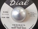GARAGE BEAT FRONT PAGE NEWS Thoughts / You better behave DIAL DEMO LISTEN