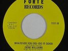 Funk/Crossover Soul 45 - Gene Williams - Do It Good - Forte - VG+ mp3