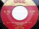 TEENAGERS feat. FRANKIE LYMON original GEE 45 WHY DO FOOLS FALL IN LOVE  mg1341