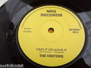 THE VISITORS : TAKE IT OR LEAVE IT   1978 NRG RECORDS (PUNK /POWER POP) 7