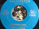 DEREK & DEBBIE Rare Modern Soul Boogie 45 Halli-Ketch #2 I'm Doing Fine / instro