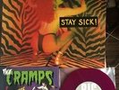 THE CRAMPS STAY SICK LP AND WHATS INSIDE A GIRL PURPLE VINYL EX CON
