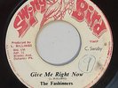 THE FASHIONERS - GIVE ME RIGHT NOW - SWING BIRD ( ROOTS REGGAE 7 )