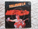 autographe autogramm signed dédicace 45t toujours là johnny hallyday