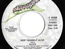 QUEEN -Keep Yourself Alive- 1973 CANADIAN Elektra 45  CATERPILLAR LABELS  Canada