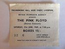 Rare 1969 PINK FLOYD Concert TICKET Liverpool England GIG