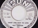 ROY ORBISON ROCKABILLY PROMO 45 SUN RECORDS DEVIL DOLL/SWEET 'N EASY TO LOVE 353