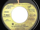 RINGO STARR -Goodnight Vienna- 1974 APPLE *PROMO* 45 + PS  THE BEATLES