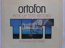 rare Ortofon Pick Up Test Record Test Of Signals And Music 0002  VG++/Mint-