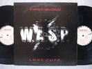 W.A.S.P. FIRST BLOOD LAST CUTS 1993 2LP PICTURE W/IN G/F EX+   NM Promo WASP