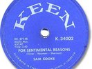 SAM COOKE 78 RPM Record. For Sentimental Reasons/Desire Me