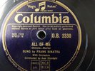 78rpm FRANK SINATRA all of me / i`m sorry i made you cry DB 2330