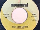 * HANGMEN What A Girl Can't Do GARAGE PUNK FUZZ PSYCH BEAST Monument 45 HEAR