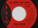 Crossover Soul 45 - Fran Oliver - You Won't Get Away - BBS - VG++ mp3