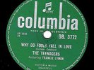 UK #1 FRANKIE LYMON & THE TEENAGERS 78  WHY DO FOOLS FALL IN LOVE COL DB 3772 EX