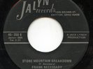 HEAR- Rare Bluegrass 45- Frank Necessary - Stone Mountain Breakdown- Jalyn # 350