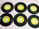 6 Sun Records 45 RPM, 4 Johnny Cash, Charles Perkins and Jerry Lee Lewis