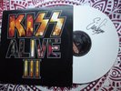 KISS  AliveIII  White Vinyl Press LP w/ Gene Simmons & Eric Singer Autographs