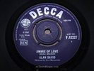 ALAN DAVID = Aware Of Love = MINT = DECCA F 12227 = Popcorn Soul Midtempo Vocal