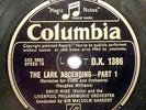 78 rpm 2 IMPORTED records N-:  VAUGHAN WILLIAM'S LARK ASCENDING - D. WISE, violn