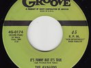AVALONS - Groove 0174 - It's Funny But It's True - 1956 DOO-WOP 45 VG++ (orig)