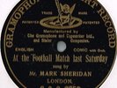 MARK SHERIDAN MUSIC HALL SINGLE SIDED BLACK G&T - AT THE FOOTBALL MATCH LAST SAT