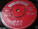 Beatles Love Me Do.Orig UK Parlophone  red label 7inch 45 V/G plus condition.