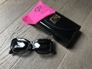 Anna-Karin Karlsson Rose et la Mer Leopard Sunglasses, Black