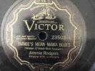 Victor 23503 Jimmie Rodgers MEAN MAMA BLUES/Mule Skinner w Jazz Band  78 rpm
