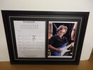 Eric Clapton Hand Signed/Autographed Songsheet with a Poster and COA