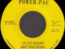 MARY JANE HOOPER I've Got Reasons NEW ORLEANS SOUL FUNK 45 EX *hear*