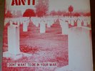 ANTI I Don't Want To Die In Your War LP NEW UNDERGROUND 1982 US orig+inserts+red