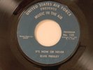 Elvis Presley -Jaye P.Morgan 45 IT'S NOW OR NEVER / WALK THE LINE Air Force VG++