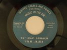 Frank Sinatra 45 OL' MAC DONALD bw Guy Mitchell ...RAIN   USAF VG+