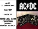 AC/DC Let there be Rock (OZ) ( Vinyl,LP,Record,Jun-1977, Albert Productions )