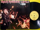 IRON MAIDEN Live +One UNIQUE BACK SLEEVE - GREEK 1984 ORIGINAL VERY 1st PRESS LP
