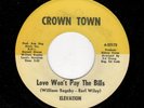 NORTHERN SOUL-ELEVATION-CROWN TOWN 33173-LOVE WON'T PAY THE BILLS/INSTRUMENTAL