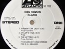 1972 WHITE LABEL PROMO   KING CRIMSON   ISLANDS   MELLOTRON FRIPP PROG PSYCH
