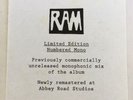 RAM Mono LP Paul McCartney Limited Numbered Edition New Sealed SS Shrink