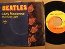 Beatles Lady Madonna VG+ 45 picture sleeve SUPER RARE FAN CLUB INSERT LOOK