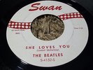 ORIGINAL 1963 Beatles She Loves You / I'll Get You 45 Red White SWAN Reco Art